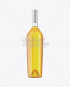 Clear Glass Bottle With Orange Wine Mockup