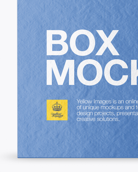 Textured Paper Box with Hang Tab Mockup - Front View