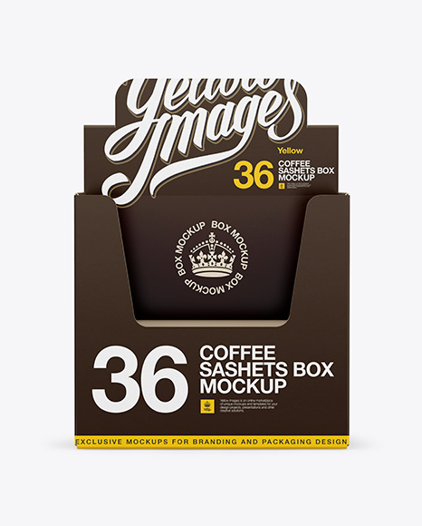 36x Sachets Open Box Mockup - Front View