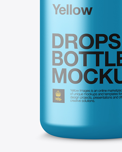 Metallic Plastic Dropper Bottle Mockup