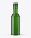 200ml Green Glass Bottle with Drink Mockup