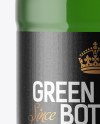 200ml Green Glass Bottle with Drink Mockup