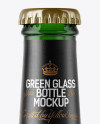 200ml Green Glass Bottle with Drink Mockup