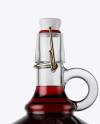3L Clear Glass Red Wine Bottle With Handle & Clamp Lid Mockup