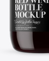 3L Clear Glass Red Wine Bottle With Handle & Clamp Lid Mockup