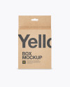 Kraft Paper Box with Hang Tab Mockup - Front View