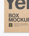 Kraft Paper Box with Hang Tab Mockup - Front View