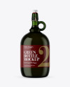 3L Green Glass Bottle With Handle & Clamp Lid Mockup