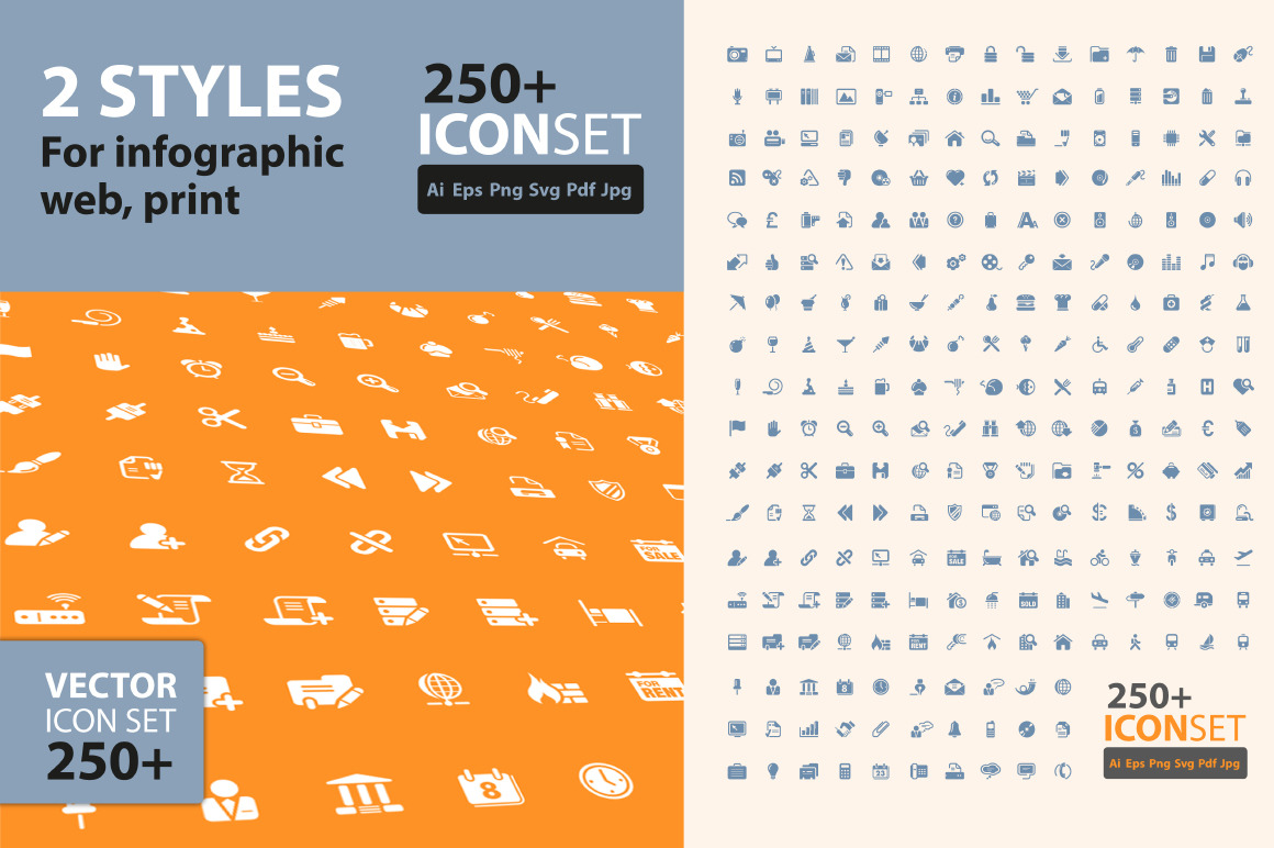 255 Business Icons. 100% vector