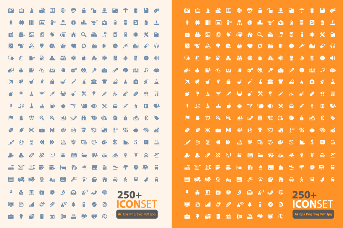 255 Business Icons. 100% vector