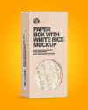 Kraft Paper Box with Rice Mockup