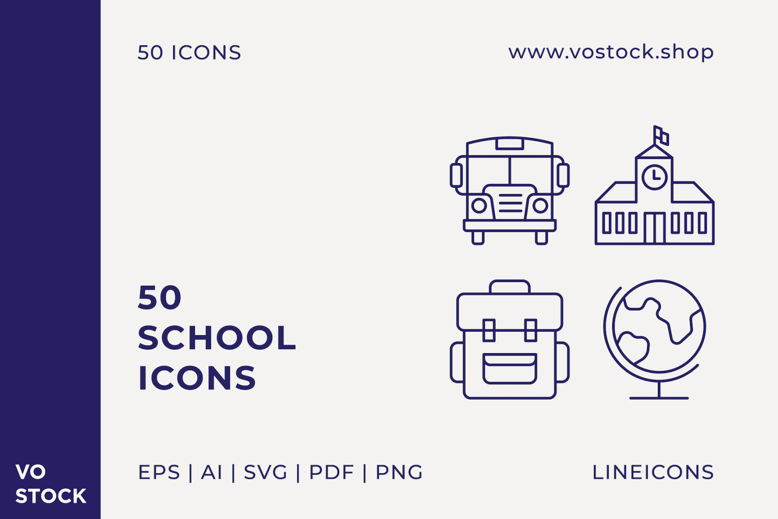 50 School Icons