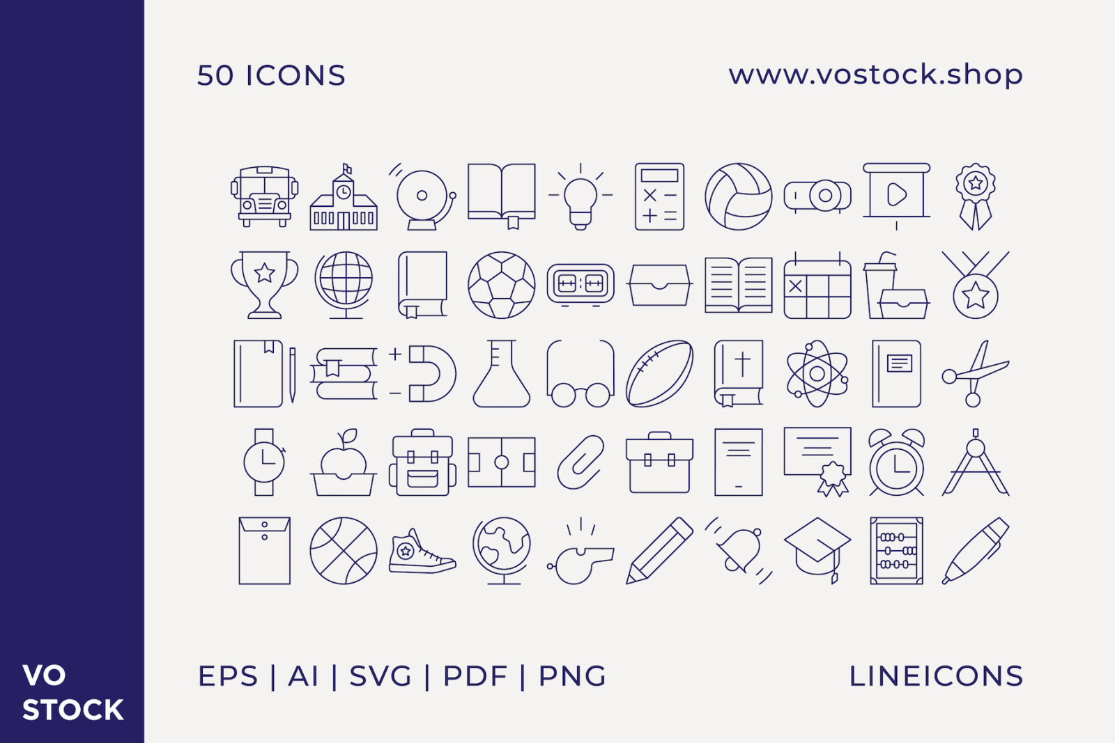 50 School Icons