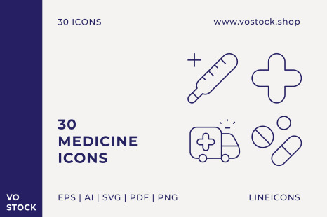 30 Medicine Icons - Stethoscope