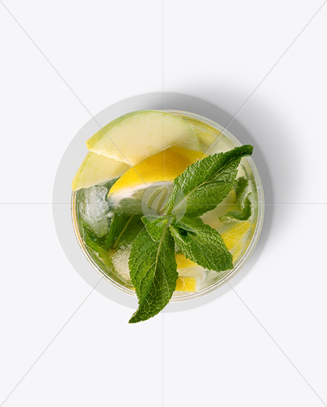 Mojito Cocktail w/ Coaster Mockup