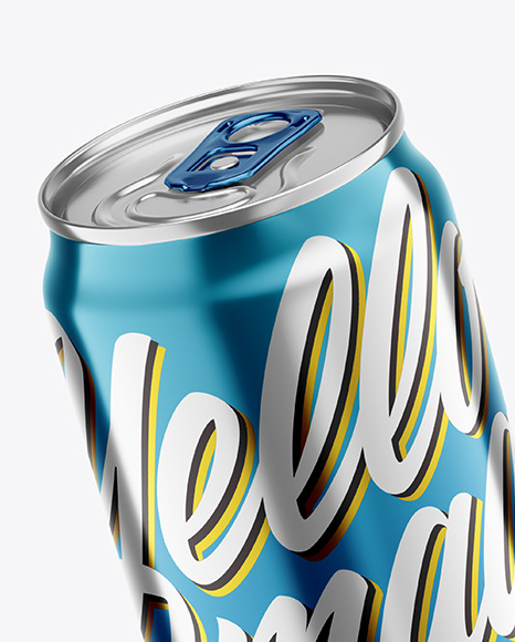 500ml Metallic Drink Can Mockup