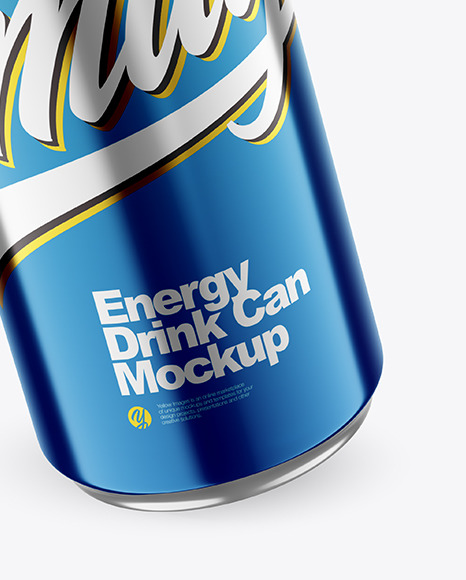 500ml Metallic Drink Can Mockup