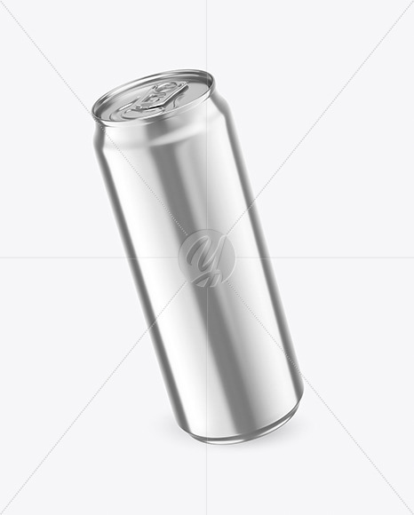 500ml Metallic Drink Can Mockup