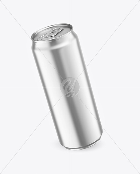 500ml Matte Metallic Drink Can Mockup