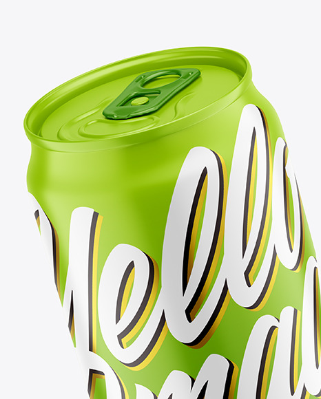 500ml Matte Drink Can Mockup