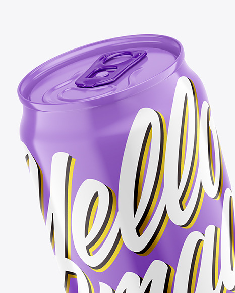 500ml Glossy Drink Can Mockup