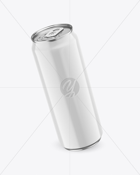 500ml Metallic Can With Glossy Finish Mockup