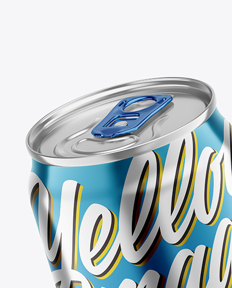 250ml Metallic Drink Can Mockup