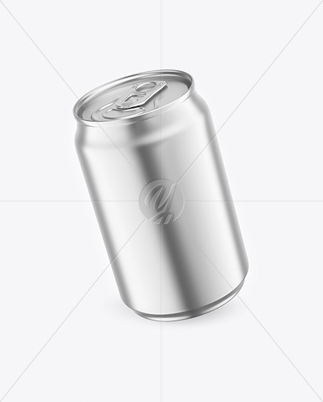 250ml Matte Metallic Drink Can Mockup