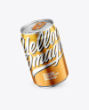 250ml Matte Metallic Drink Can Mockup