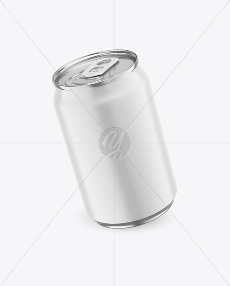 250ml Metallic Drink Can With Matte Finish Mockup