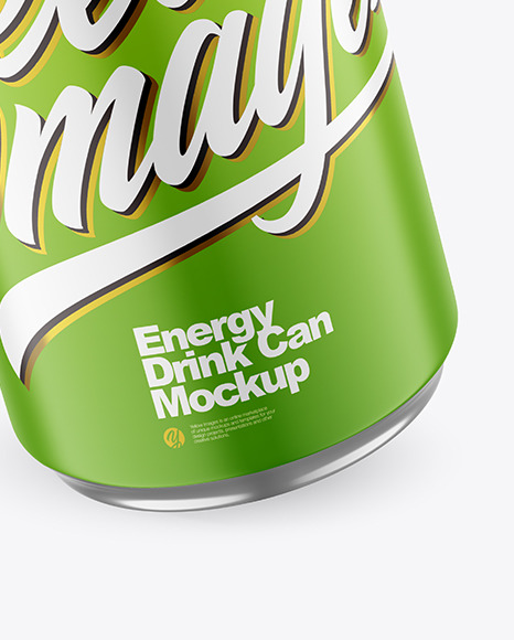 250ml Metallic Drink Can With Matte Finish Mockup