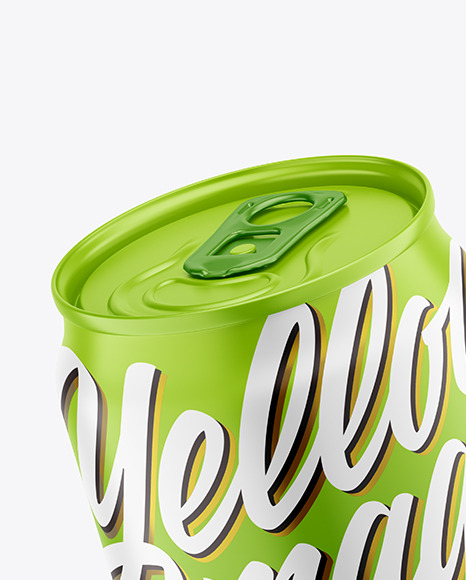 250ml Matte Drink Can Mockup