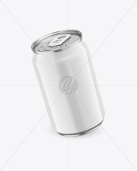 250ml Metallic Drink Can With Glossy Finish Mockup