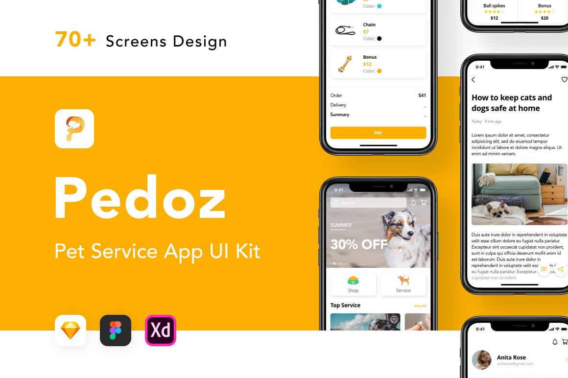 Pedoz - Pet Service App UI Kit Pedoz - Pet Service App UI Kit