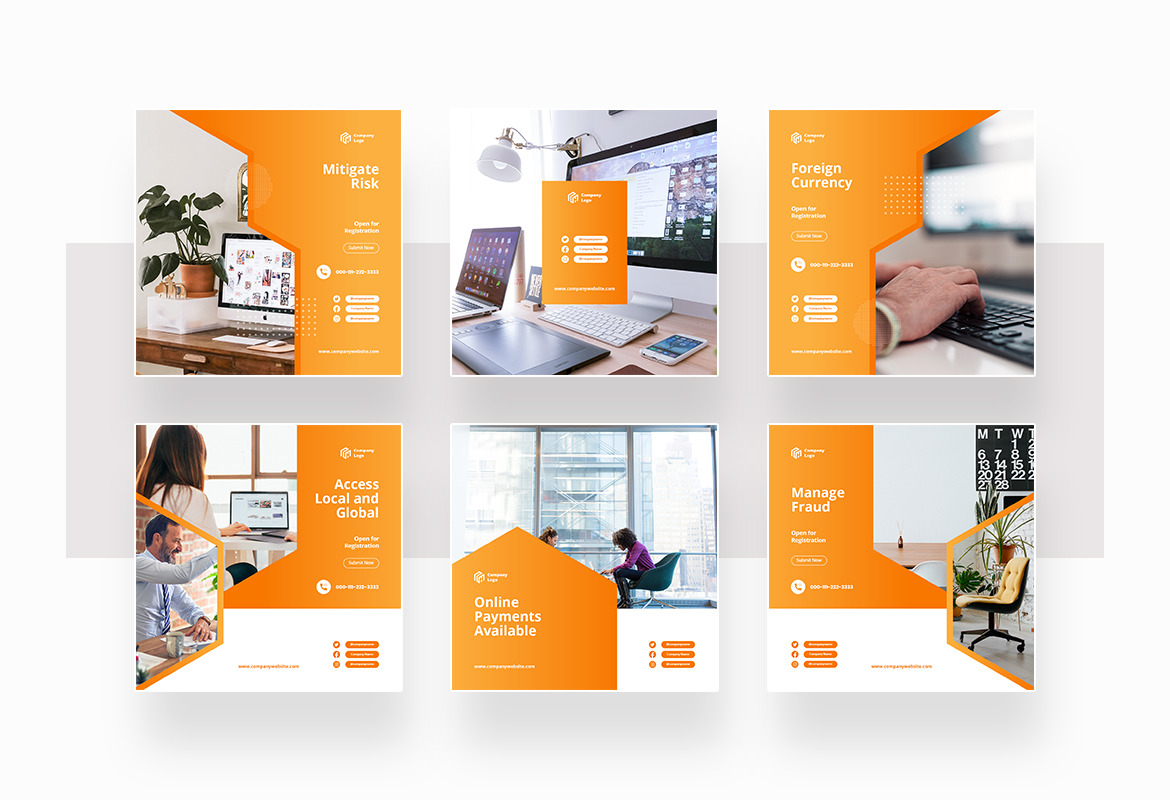 Elegant Company Instagram Post and Story Template Elegant Company Instagram Post and Story Template
