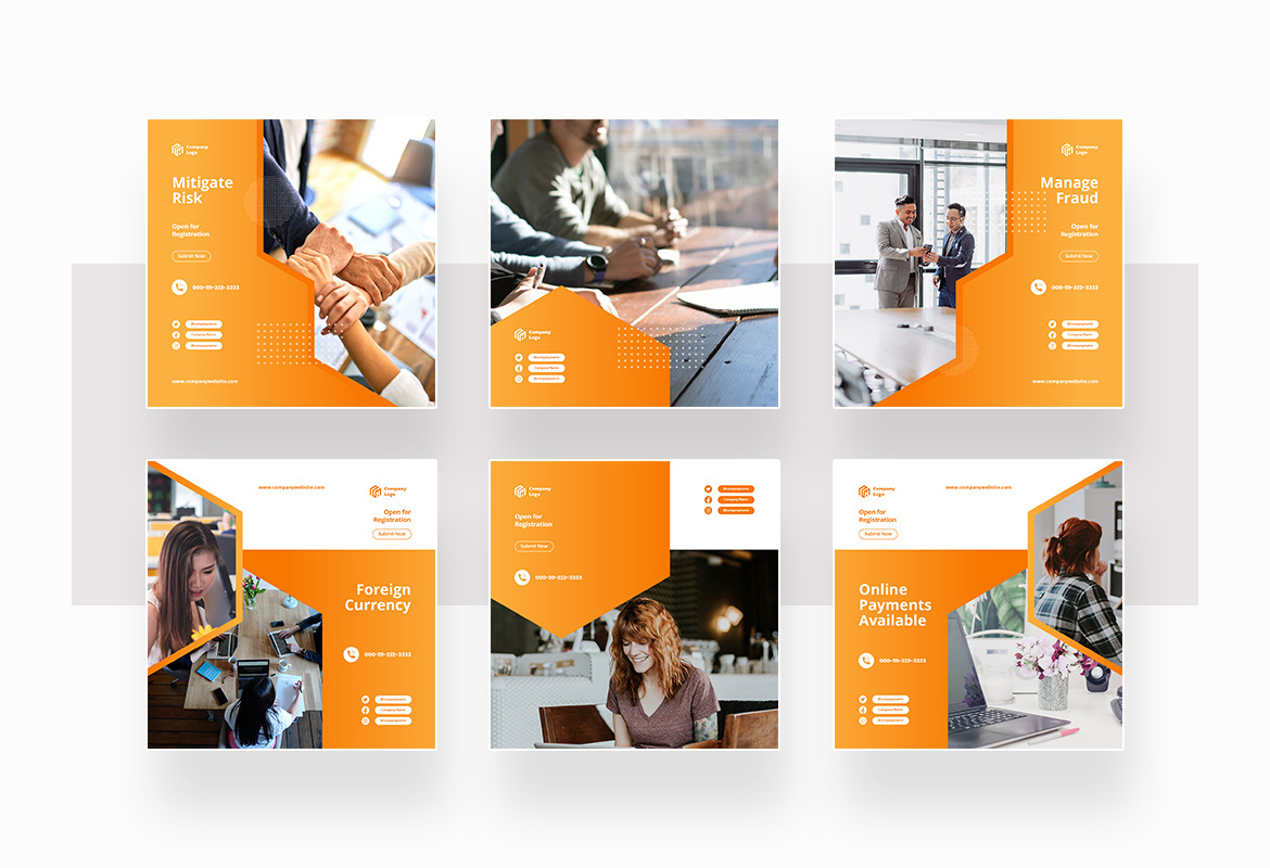 Elegant Company Instagram Post and Story Template Elegant Company Instagram Post and Story Template