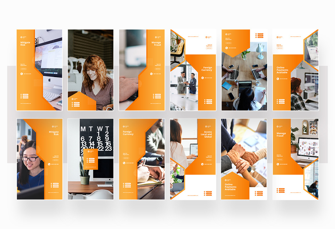 Elegant Company Instagram Post and Story Template Elegant Company Instagram Post and Story Template
