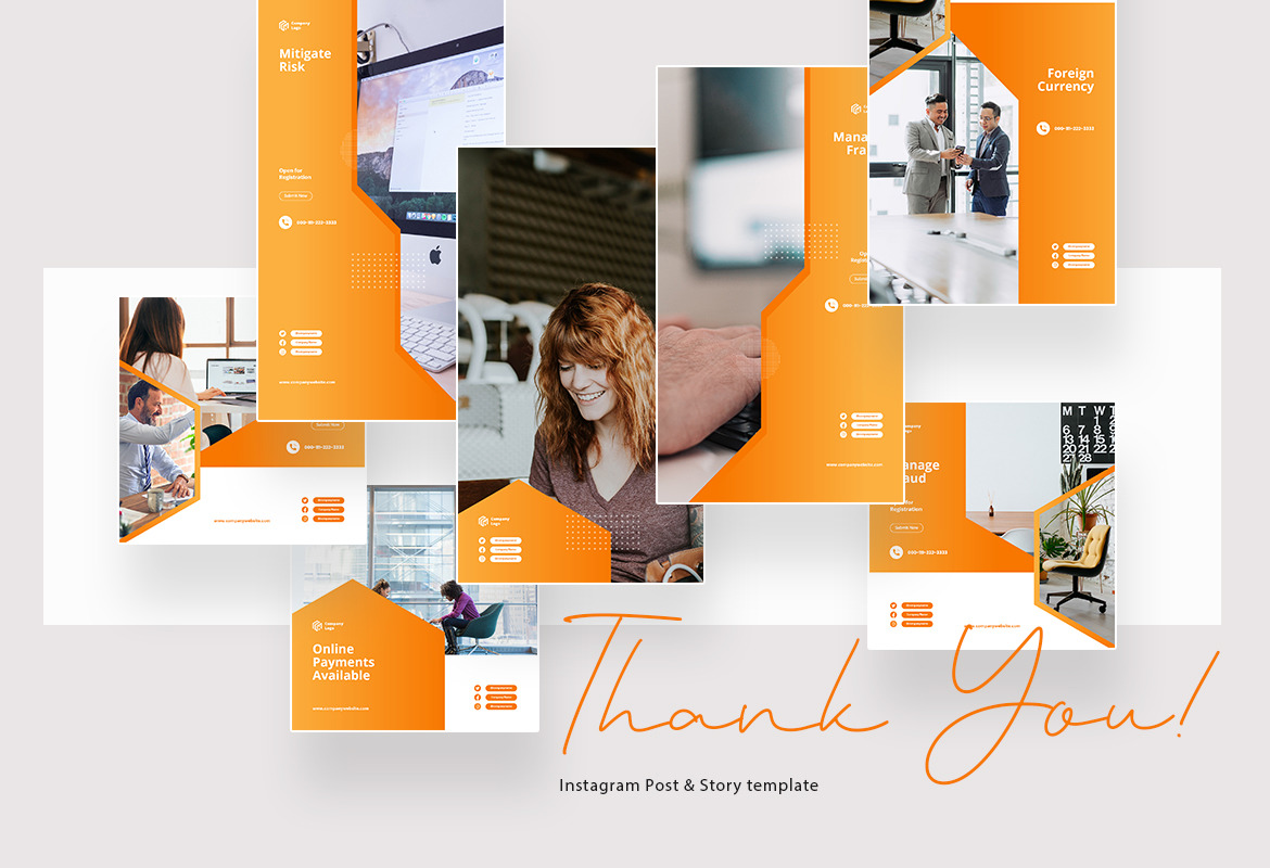 Elegant Company Instagram Post and Story Template Elegant Company Instagram Post and Story Template
