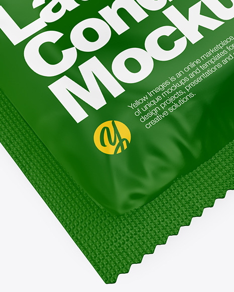 Matte Condom Packaging Mockup - Half Side View