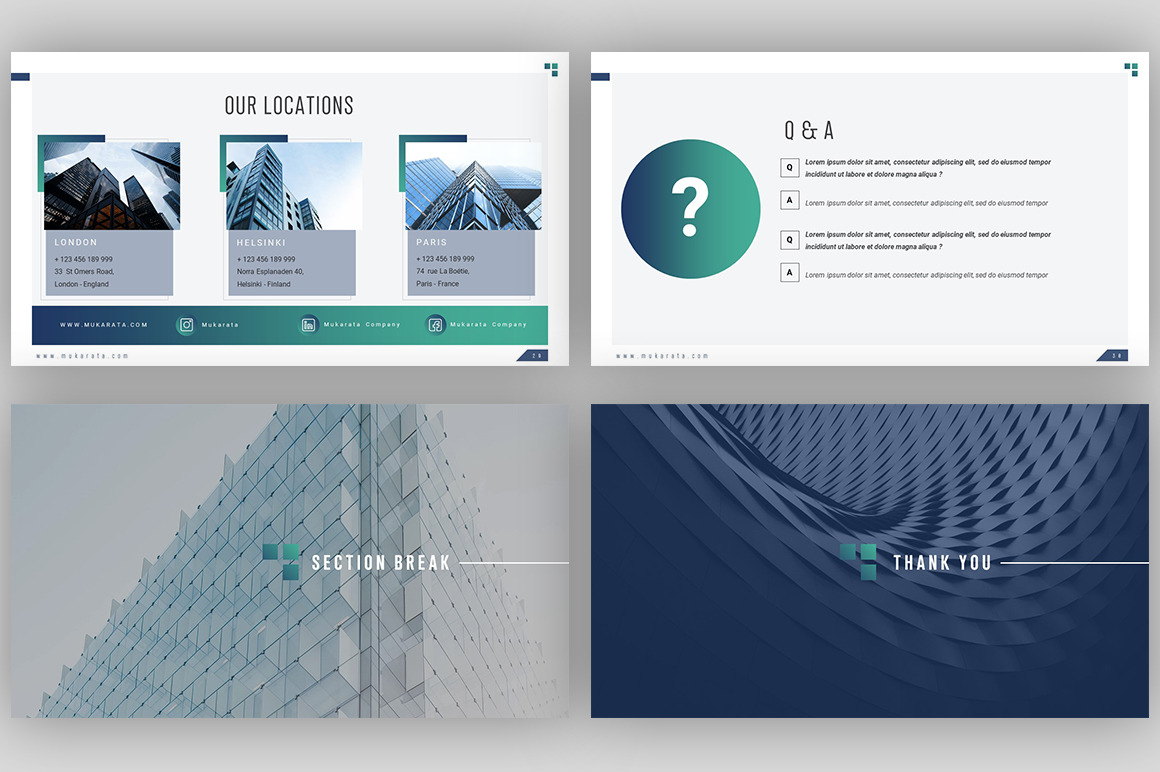 Mukarata - Modern Company Presentation Template Mukarata - Modern Company Presentation Template