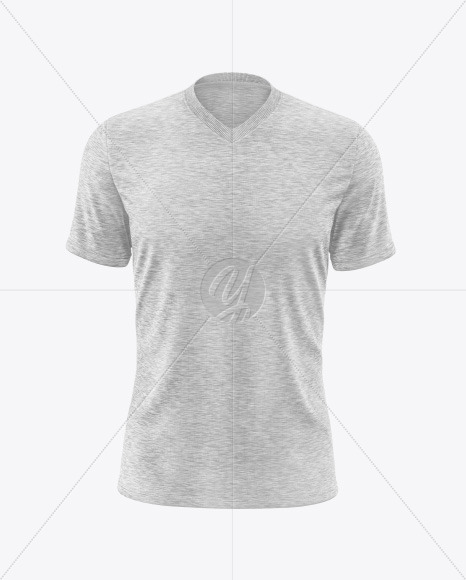 Melange Men’s V-Neck T-Shirt Mockup