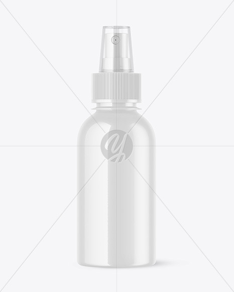 Glossy Spray Bottle Mockup