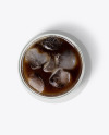 Cold Coffee with Ice w/ Coaster Mockup