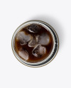 Cold Coffee with Ice w/ Coaster Mockup