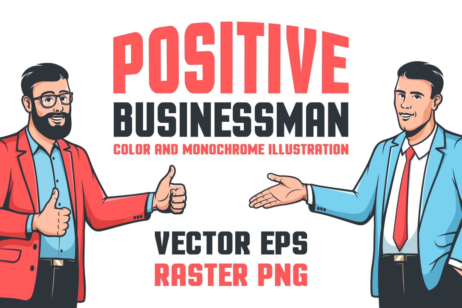 Positive Businessman with Thumbs Up Positive Businessman with Thumbs Up