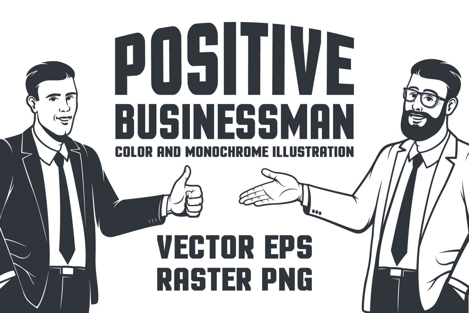Positive Businessman with Thumbs Up Positive Businessman with Thumbs Up
