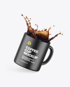 Ceramic Coffee Cup w/ Splash Mockup