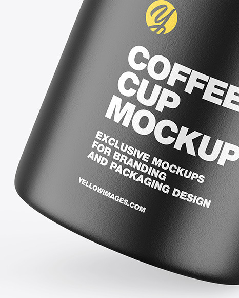 Ceramic Coffee Cup w/ Splash Mockup