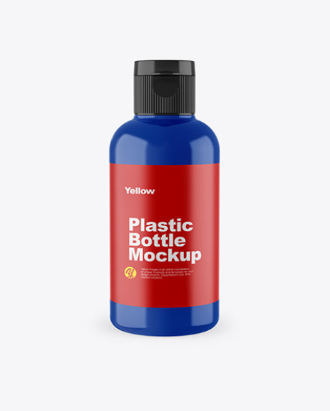 Glossy Plastic Bottle Mockup