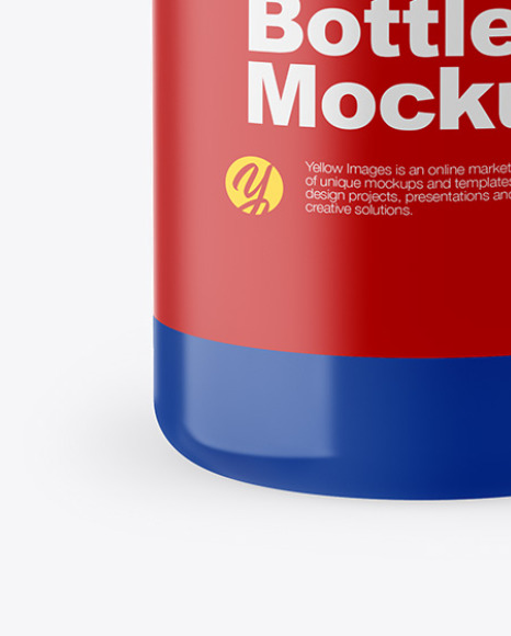 Glossy Plastic Bottle Mockup